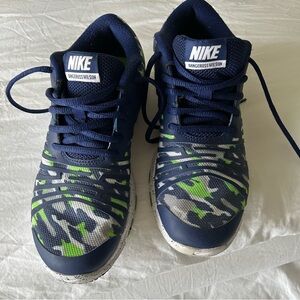 Nike Kids Seahawks Blue and Green Sneakers